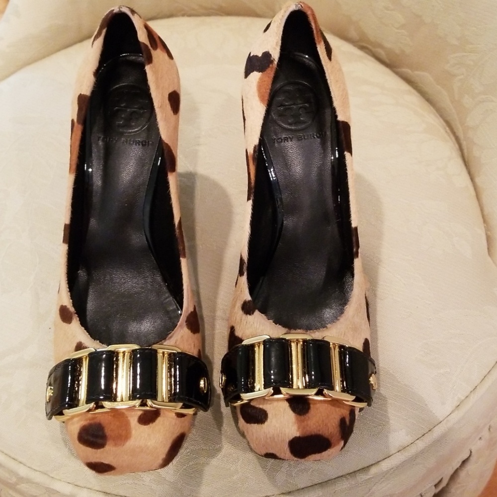 Tory Burch leopard pumps